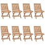 Sillas de jardín plegables 8 uds madera maciza teca con cojines en Sillas de jardín | Comprar online en Foru.es