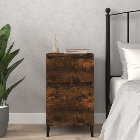 Mesita de noche color roble ahumado 40x35x70 cm de vidaXL, Mesitas de noche - Ref: Foro24-819718, Precio: 47,21 €, Descuento: %