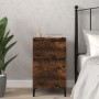 Mesita de noche color roble ahumado 40x35x70 cm de vidaXL, Mesitas de noche - Ref: Foro24-819718, Precio: 47,21 €, Descuento: %
