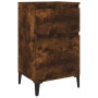 Mesita de noche color roble ahumado 40x35x70 cm de vidaXL, Mesitas de noche - Ref: Foro24-819718, Precio: 47,21 €, Descuento: %