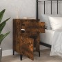 Mesita de noche color roble ahumado 40x35x70 cm de vidaXL, Mesitas de noche - Ref: Foro24-819718, Precio: 47,21 €, Descuento: %