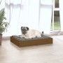 Cama para perros madera maciza pino marrón miel 61,5x49x9 cm en Camas para perros | Comprar online en Foru.es