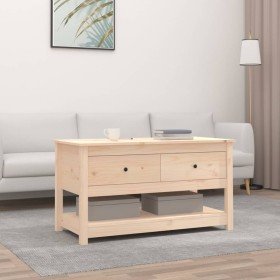 Mesa de centro de madera maciza de pino 102x49x55 cm en Mesas de centro | Comprar online en Foru.es