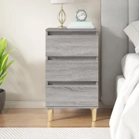 Mesita de noche madera contrachapada gris Sonoma 40x35x70 cm de vidaXL, Mesitas de noche - Ref: Foro24-819666, Precio: 57,43 ...