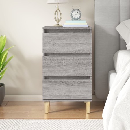 Mesita de noche madera contrachapada gris Sonoma 40x35x70 cm de vidaXL, Mesitas de noche - Ref: Foro24-819666, Precio: 58,06 ...