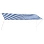 Toldo retráctil 350x150 cm azul y blanco en Toldos | Comprar online en Foru.es