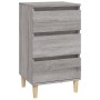 Mesita de noche madera contrachapada gris Sonoma 40x35x70 cm de vidaXL, Mesitas de noche - Ref: Foro24-819666, Precio: 58,06 ...