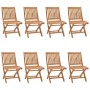 Sillas de jardín plegables 8 uds madera maciza teca con cojines en Sillas de jardín | Comprar online en Foru.es