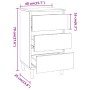 Mesita de noche madera contrachapada gris Sonoma 40x35x70 cm de vidaXL, Mesitas de noche - Ref: Foro24-819666, Precio: 58,06 ...
