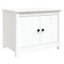 Mesa de centro de madera maciza de pino blanco 71x49x55 cm en Mesas de centro | Comprar online en Foru.es