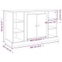 Aparador de madera contrachapada gris Sonoma 100x35,5x60 cm de vidaXL, Aparadores - Ref: Foro24-816446, Precio: 114,61 €, Des...