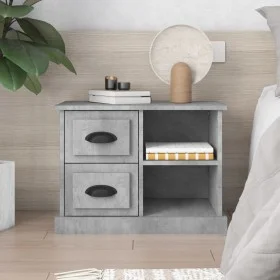 Mesita de noche gris hormigón 60x35,5x45 cm de vidaXL, Mesitas de noche - Ref: Foro24-816372, Precio: 53,54 €, Descuento: %