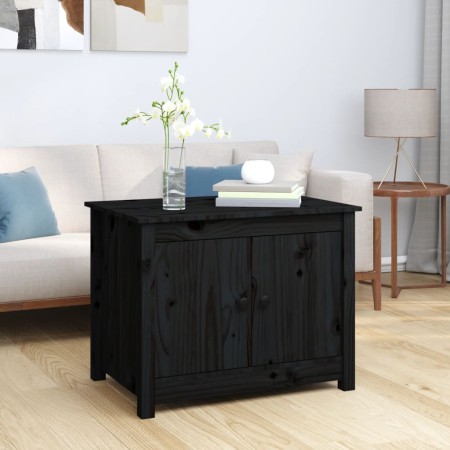 Mesa de centro de madera maciza de pino negro 71x49x55 cm en Mesas de centro | Comprar online en Foru.es