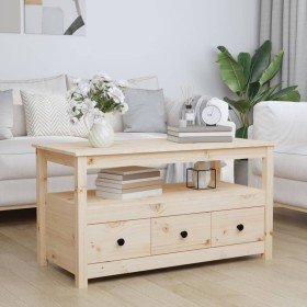 Mesa de centro de madera maciza de pino 102x49x55 cm en Mesas de centro | Comprar online en Foru.es