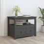 Mesa de centro de madera maciza de pino gris 71x49x55 cm en Mesas de centro | Comprar online en Foru.es