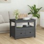 Mesa de centro de madera maciza de pino gris 71x49x55 cm en Mesas de centro | Comprar online en Foru.es