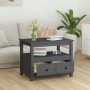 Mesa de centro de madera maciza de pino gris 71x49x55 cm en Mesas de centro | Comprar online en Foru.es