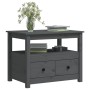 Mesa de centro de madera maciza de pino gris 71x49x55 cm en Mesas de centro | Comprar online en Foru.es