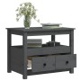 Mesa de centro de madera maciza de pino gris 71x49x55 cm en Mesas de centro | Comprar online en Foru.es