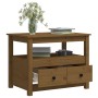 Mesa de centro de madera maciza de pino marrón miel 71x49x55 cm en Mesas de centro | Comprar online en Foru.es