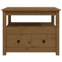 Mesa de centro de madera maciza de pino marrón miel 71x49x55 cm en Mesas de centro | Comprar online en Foru.es