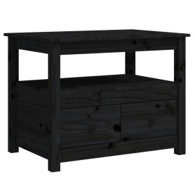Mesa de centro de madera maciza de pino negro 71x49x55 cm en Mesas de centro | Comprar online en Foru.es