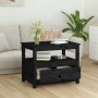 Mesa de centro de madera maciza de pino negro 71x49x55 cm en Mesas de centro | Comprar online en Foru.es