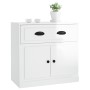 Aparador madera contrachapada blanco brillante 70x35,5x67,5 cm de vidaXL, Aparadores - Ref: Foro24-816426, Precio: 89,89 €, D...