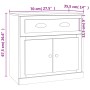 Aparador madera contrachapada blanco brillante 70x35,5x67,5 cm de vidaXL, Aparadores - Ref: Foro24-816426, Precio: 89,89 €, D...