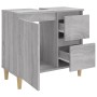 Armario de baño madera contrachapada gris Sonoma 65x33x60 cm de vidaXL, Muebles de baño - Ref: Foro24-819826, Precio: 59,22 €...