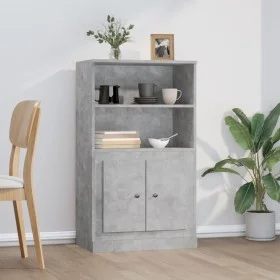 Aparador de madera contrachapada gris hormigón 60x35,5x103,5 cm de vidaXL, Aparadores - Ref: Foro24-816316, Precio: 72,41 €, ...