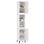 Armario de baño madera contrachapada blanco 30x30x190 cm de vidaXL, Muebles de baño - Ref: Foro24-819796, Precio: 98,46 €, De...