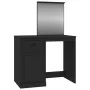Tocador con espejo madera contrachapada negro 90x50x132,5 cm de vidaXL, Tocadores para dormitorios - Ref: Foro24-816761, Prec...