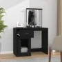 Tocador con espejo madera contrachapada negro 90x50x132,5 cm de vidaXL, Tocadores para dormitorios - Ref: Foro24-816761, Prec...