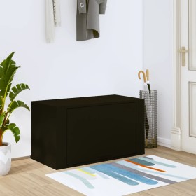 Mueble zapatero pared madera contrachapada negro 70x35x38 cm en Zapateros y organizadores de calzado | Comprar online en Foru.es