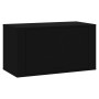 Mueble zapatero pared madera contrachapada negro 70x35x38 cm en Zapateros y organizadores de calzado | Comprar online en Foru.es