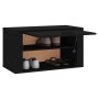 Mueble zapatero pared madera contrachapada negro 70x35x38 cm en Zapateros y organizadores de calzado | Comprar online en Foru.es