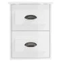 Mesita de noche de pared blanco brillante 41,5x36x53 cm de vidaXL, Mesitas de noche - Ref: Foro24-816396, Precio: 49,79 €, De...