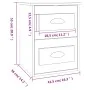 Mesita de noche de pared blanco brillante 41,5x36x53 cm de vidaXL, Mesitas de noche - Ref: Foro24-816396, Precio: 49,79 €, De...