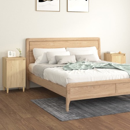 Mesitas de noche 2 uds madera contrachapada roble 40x35x70 cm de vidaXL, Mesitas de noche - Ref: Foro24-819635, Precio: 74,72...