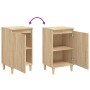 Mesitas de noche 2 uds madera contrachapada roble 40x35x70 cm de vidaXL, Mesitas de noche - Ref: Foro24-819635, Precio: 74,72...