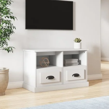 Mueble de TV madera contrachapada blanco 80x35x50 cm de vidaXL, Muebles TV - Ref: Foro24-816280, Precio: 46,59 €, Descuento: %