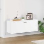Mueble zapatero pared madera contrachapada blanco 100x35x38 cm en Zapateros y organizadores de calzado | Comprar online en Foru.