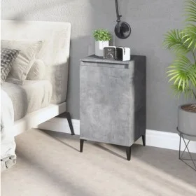 Mesita de noche madera contrachapada gris hormigón 40x35x70 cm de vidaXL, Mesitas de noche - Ref: Foro24-819652, Precio: 44,1...