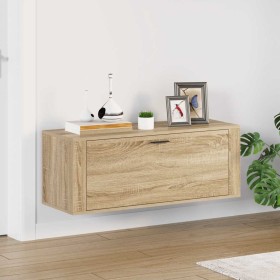 Mueble zapatero pared contrachapada roble Sonoma 100x35x38 cm en Zapateros y organizadores de calzado | Comprar online en Foru.e
