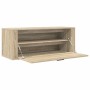 Mueble zapatero pared contrachapada roble Sonoma 100x35x38 cm en Zapateros y organizadores de calzado | Comprar online en Foru.e