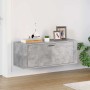 Mueble zapatero pared contrachapada gris hormigón 100x35x38 cm en Zapateros y organizadores de calzado | Comprar online en Foru.