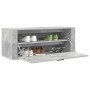 Mueble zapatero pared contrachapada gris hormigón 100x35x38 cm en Zapateros y organizadores de calzado | Comprar online en Foru.