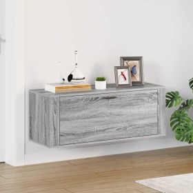 Mueble zapatero pared contrachapada gris Sonoma 100x35x38 cm en Zapateros y organizadores de calzado | Comprar online en Foru.es