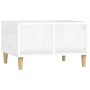 Mesa de centro madera contrachapada blanco brillo 60x50x36,5 cm en Mesas de centro | Comprar online en Foru.es
